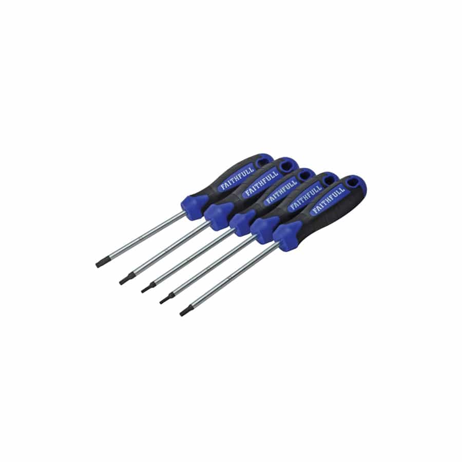 Faithfull FAISDTSET5 Star (Torx) Head Screwdriver Set, 5 Piece | Duco Car Parts UK