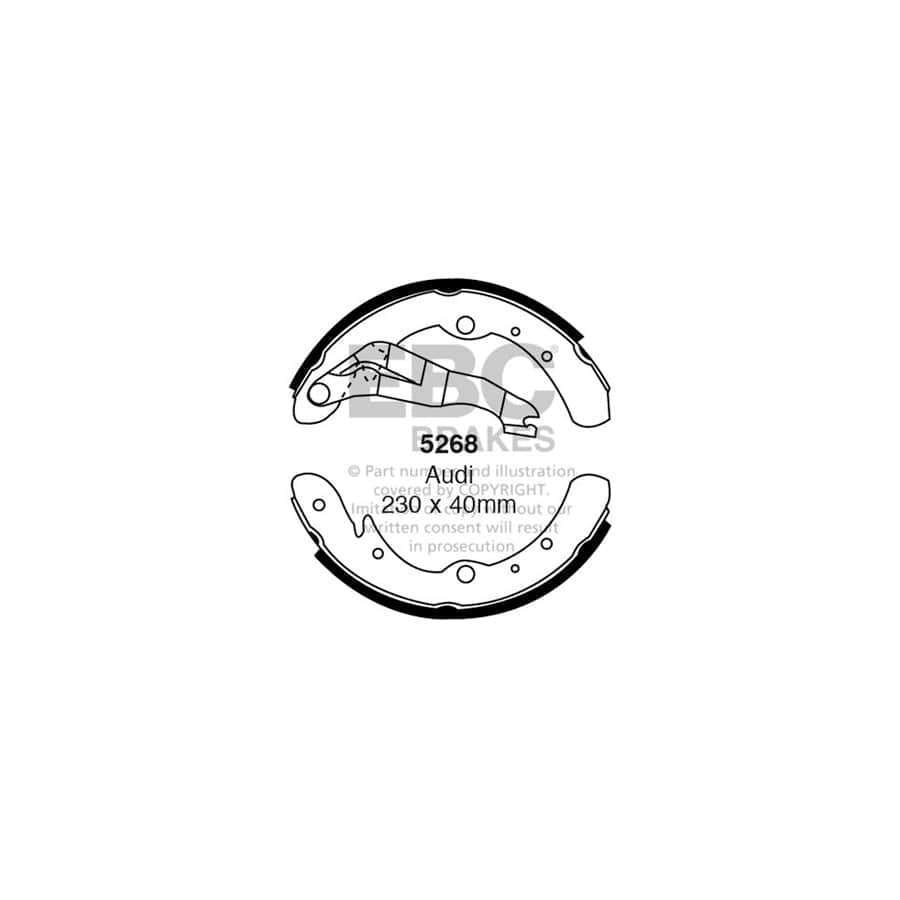 EBC 5268 Audi 100 Rear Brake Shoes 1 | Duco Car Parts UK Car Parts