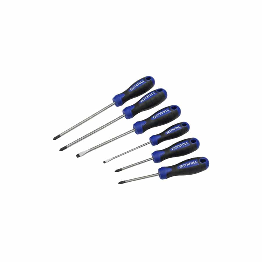 Faithfull FAISDSET6PRO Boxed Soft Grip Screwdriver Set, 6 Piece | Duco Car Parts UK