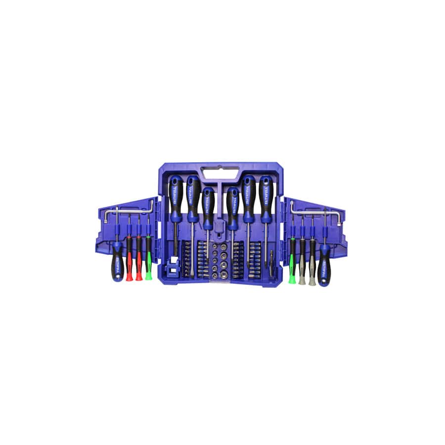 Faithfull FAISDSET63 Fold Out Screwdriver & Bit Set, 63 Piece | Duco Car Parts UK
