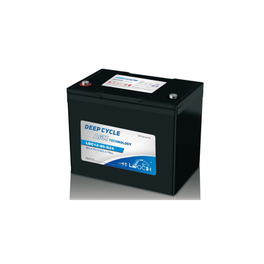 Leoch 12V 90Ah Deep Cycle AGM Battery - LDC12-90-G24-DT | Duco Car Parts UK Car Parts