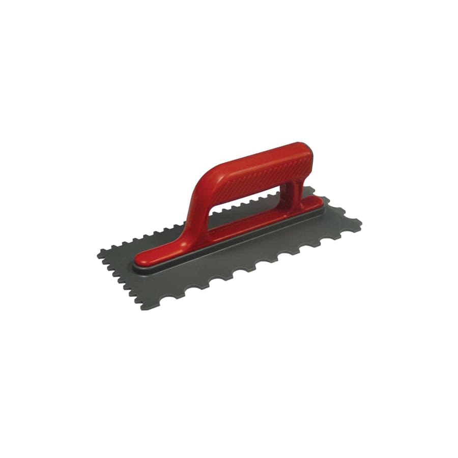 Faithfull FAISGTNOTP Notched Trowel V 4mm & Round 7mm Plastic Handle 11 x 4.1/2in | Duco Car Parts UK