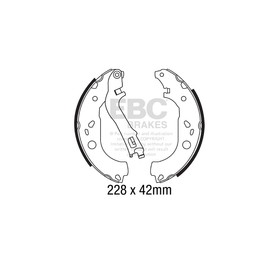 EBC 6697 Fiat Opel Vauxhall Doblo Rear Brake Shoes - TRW Caliper 1 | Duco Car Parts UK Car Parts