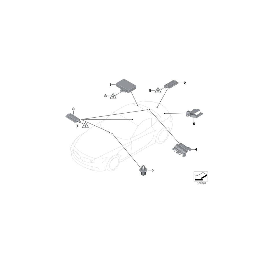 Genuine BMW 61359128258 E93 E93 Bracket For Ferrite Antenna In Trunk (Inc. 320i, M3 & 320d) | Duco Car Parts UK Car Parts
