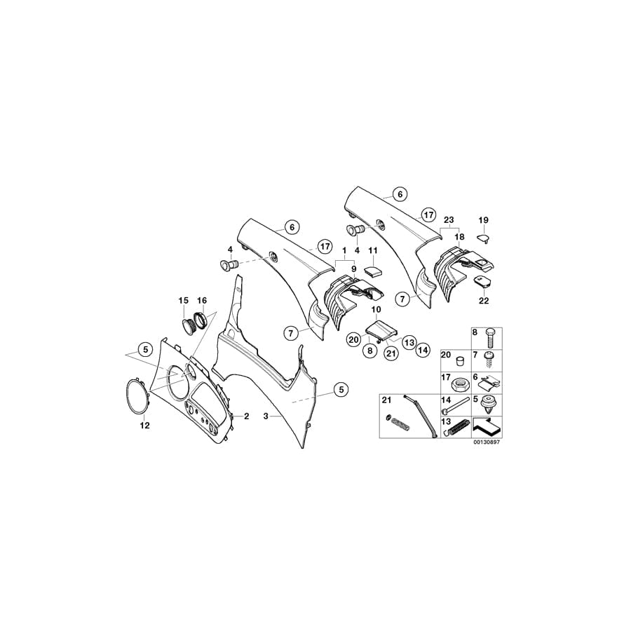 Genuine BMW 65136953964 E46 Tweeter Stereo HELLGRAU (Inc. M3, 323Ci & 320Cd) | Duco Car Parts UK Car Parts