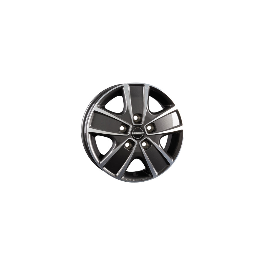 Borbet CWG 6x16 ET68 CWG 60668130578,1MAP Mistral Anthracite Glossy Polished Wheel | Duco Car Parts UK Car Parts