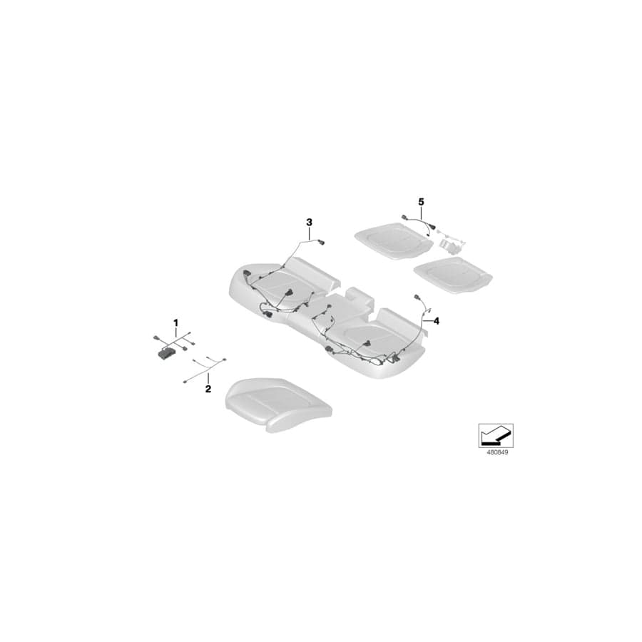 Genuine BMW 61129363765 F46 F48 Wiring Set Seat, Passenger'S Side (Inc. X1 20i, 218dX & X1 20dX) | Duco Car Parts UK Car Parts