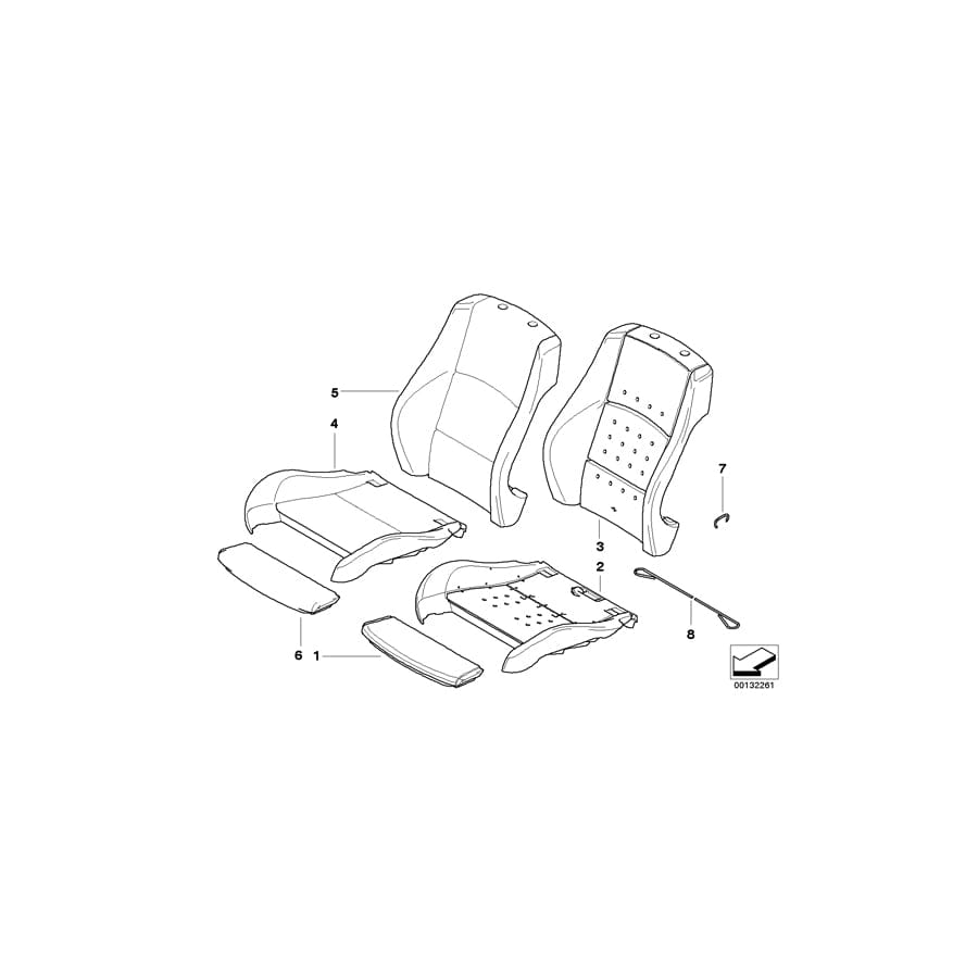 Genuine BMW 52109124280 E81 E82 E88 Seat Cover Cloth ANTHRAZIT (Inc. 118d, 130i & 135i) | Duco Car Parts UK Car Parts