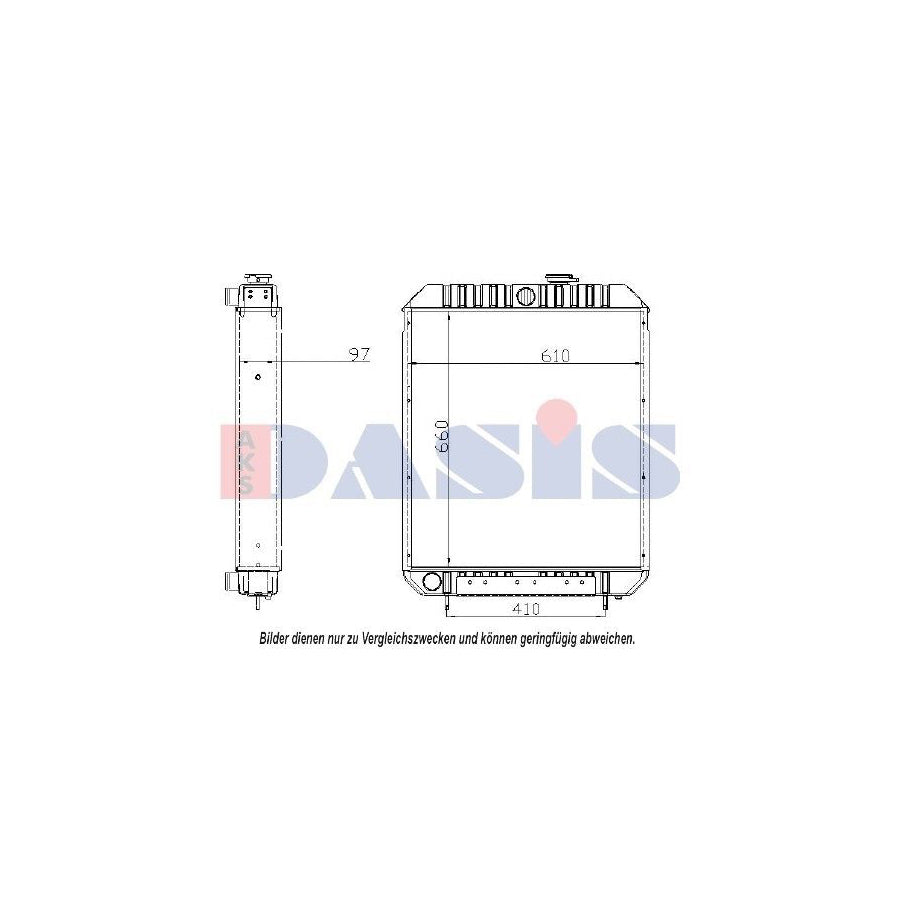 AKS Dasis 440307N Engine Radiator | Duco Car Parts UK