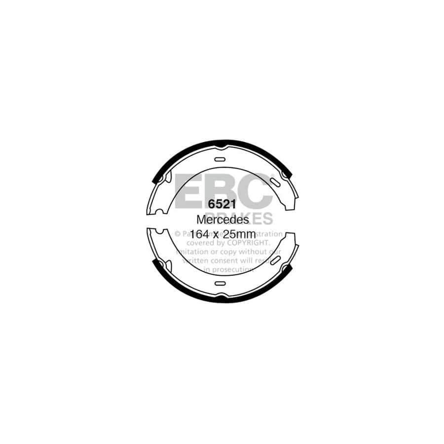 EBC 6521 Mercedes-Benz C/W140 T210 Rear Brake Shoes 1 | Duco Car Parts UK Car Parts
