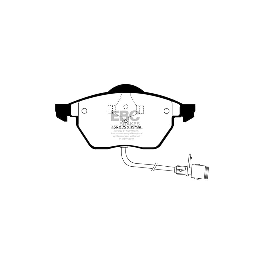 EBC PDKF118 Audi B5 C4 Ultimax Front Brake Pad & Plain Disc Kit - Girling/TRW Caliper (Inc. 100, A4, A6) 2 | Duco Car Parts UK Car Parts