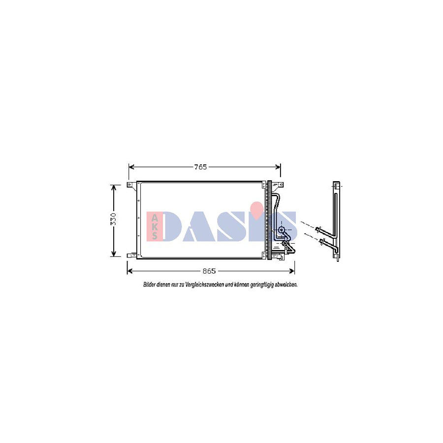 AKS Dasis 092024N Air Conditioning Condenser For Ford Transit | Duco Car Parts UK