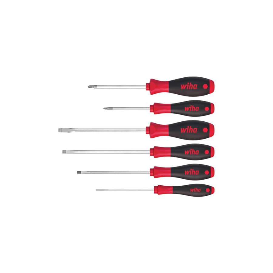 Wiha WHA07153 SoftFinish® SL/PZ Screwdriver Set, 6 Piece | Duco Car Parts UK