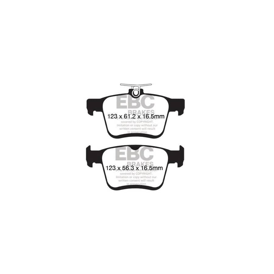 EBC PDKR059 Audi Seat Skoda VW Ultimax Rear Brake Pad & Plain Disc Kit - ATE Caliper 2 | Duco Car Parts UK Car Parts
