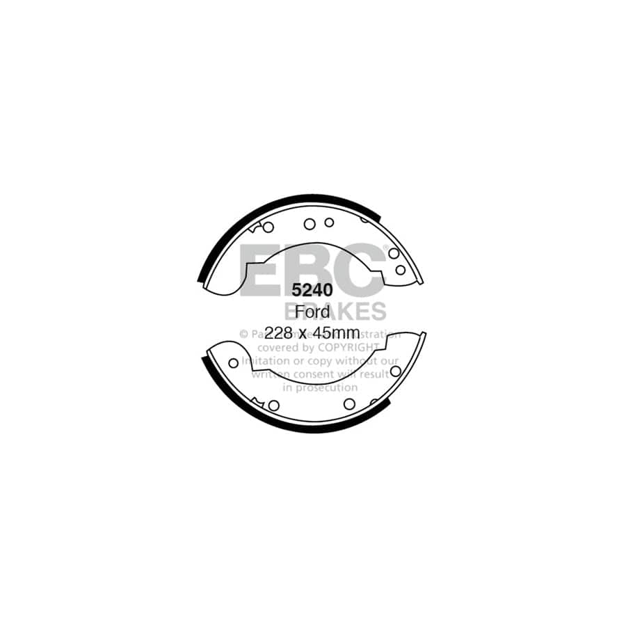 EBC 5240 Ford Freight Rover Ldv Leyland Dafmorgan Rear Brake Shoes 1 | Duco Car Parts UK Car Parts