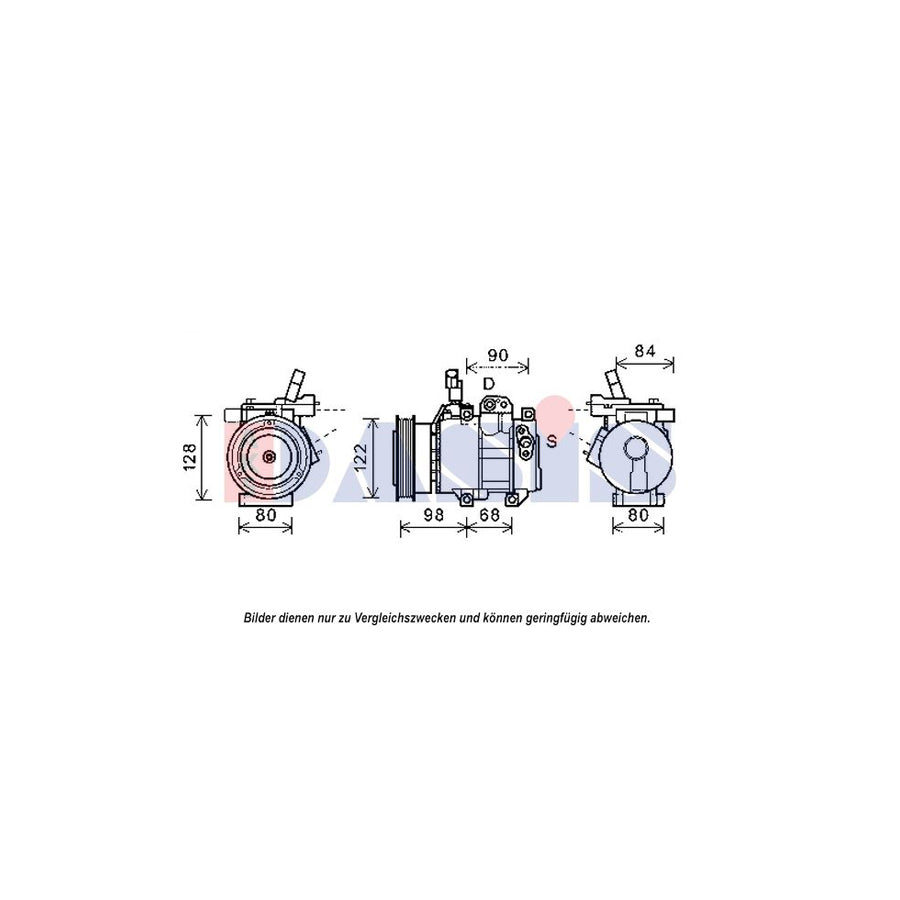 AKS Dasis 852564N Compressor, Air Conditioning For Hyundai I20 I Hatchback (Pb) | Duco Car Parts UK