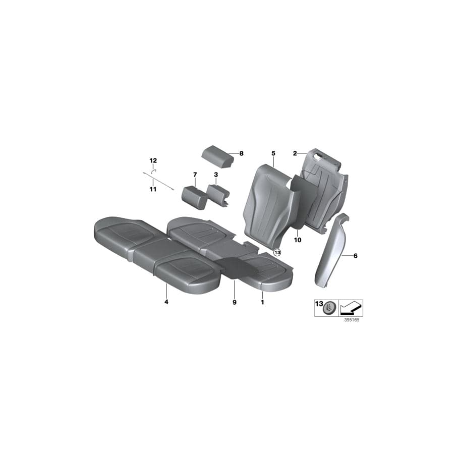 Genuine BMW 52207353379 F15 Cover, Basic Backrest, Leather, Left CAN.BEIGE (Inc. X5 30dX, X5 50iX 4.4 & X5 25d) | Duco Car Parts UK Car Parts