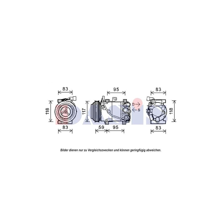 AKS Dasis 852577N Compressor, Air Conditioning For Kia Picanto II (Ta) | Duco Car Parts UK