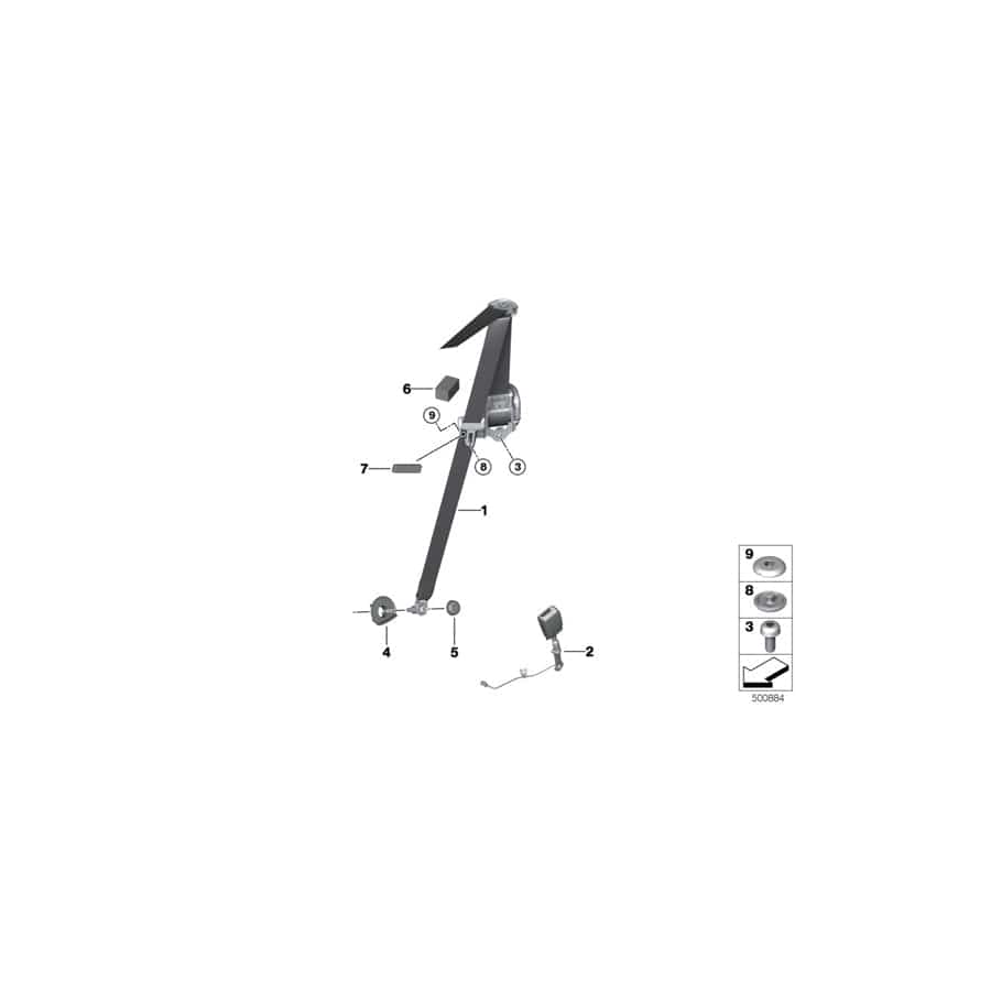 Genuine BMW 72117491759 F92 G14 Upper Belt Front Left SCHWARZ (Inc. M850iX, 840iX & 840dX) | Duco Car Parts UK Car Parts