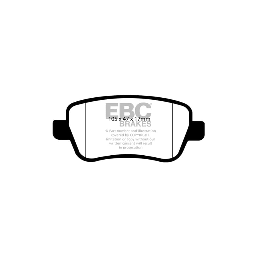 EBC PDKR306 Fiat Croma Mk2 Ultimax Rear Brake Pad & Plain Disc Kit 2 | Duco Car Parts UK Car Parts