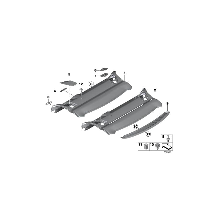 Genuine BMW 51468054090 F06 F06 Storage Tray, Retracting Sun Blind ANTHRAZIT (Inc. 640d, 650i & 640iX) | Duco Car Parts UK Car Parts