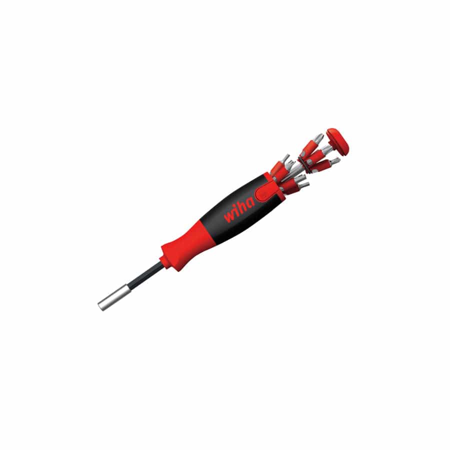 Wiha WHA38606 LiftUp 25 Magnetic Screwdriver with Bit Magazine (SL, PH, PZ, TX, Hex) | Duco Car Parts UK