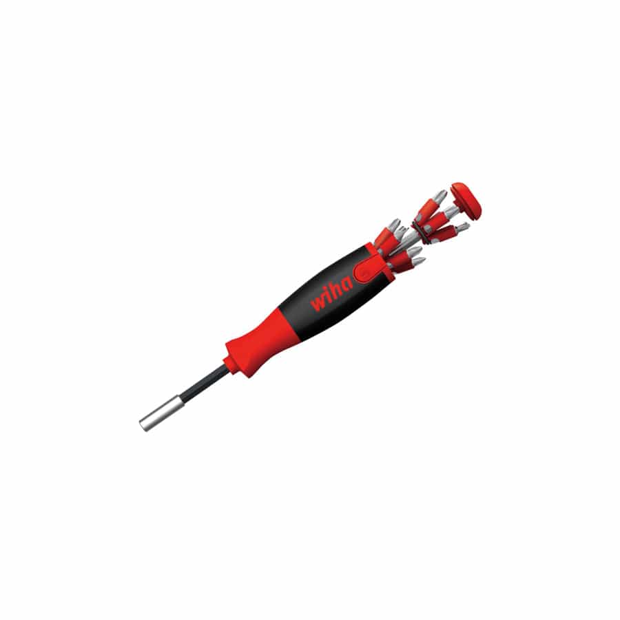 Wiha WHA38605 LiftUp 25 Magnetic Screwdriver with Bit Magazine (SL, PH, PZ, TX) | Duco Car Parts UK
