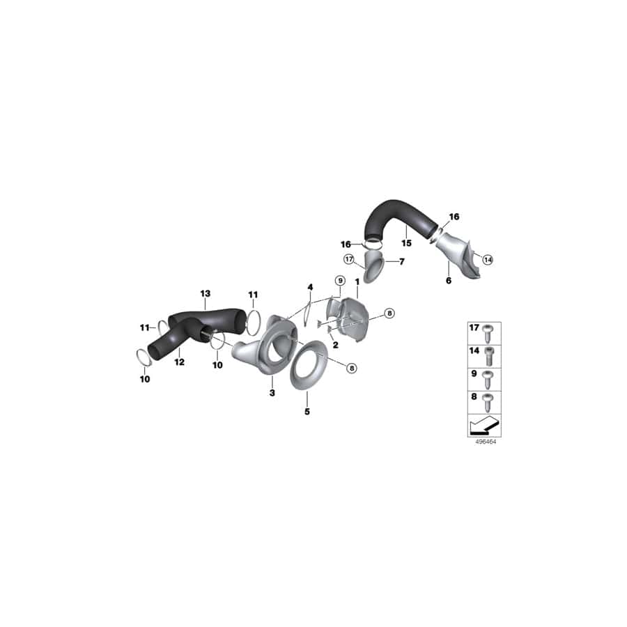 Genuine BMW 51748424690 BMW Ventilation Hose DI=80 MM (Inc. & M6 GT3) | Duco Car Parts UK Car Parts