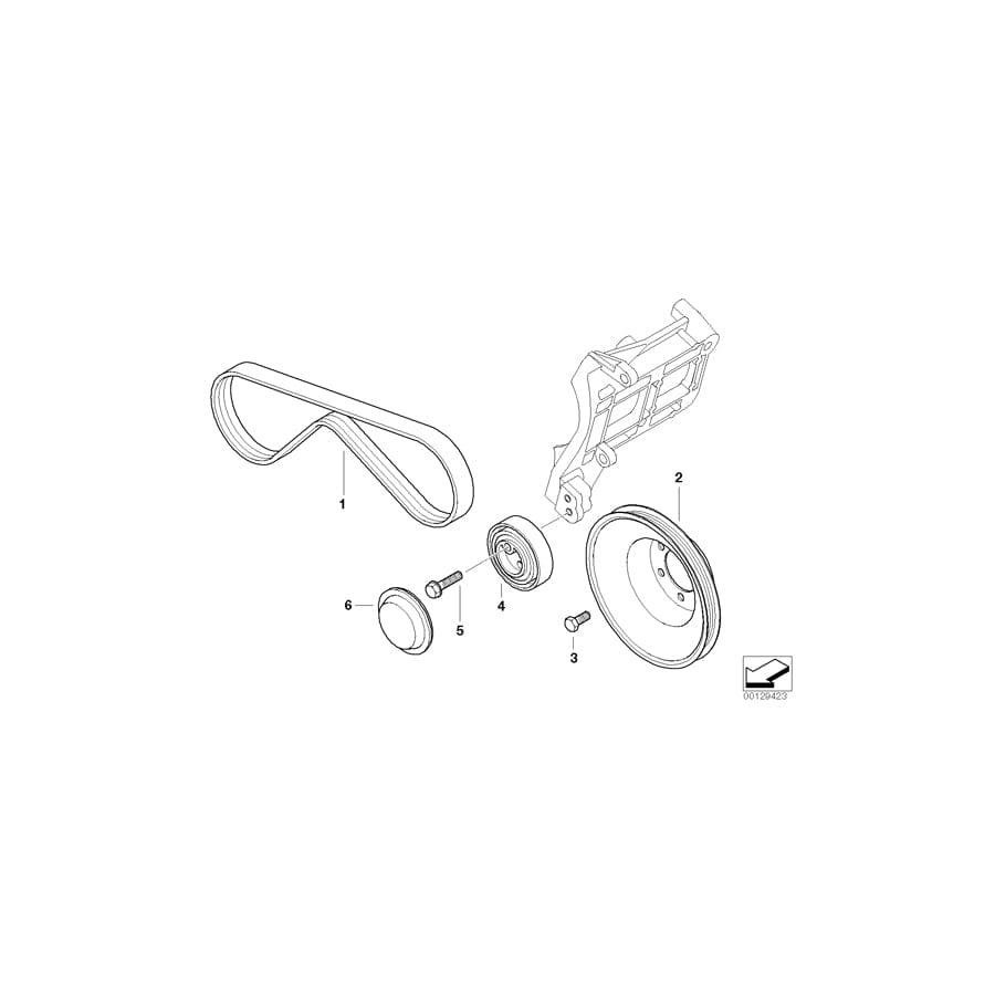 Genuine BMW 64552245451 E36 E34 Ribbed V-Belt 4PK X 778 (Inc. 525tds, 525td & 325td) | Duco Car Parts UK Car Parts