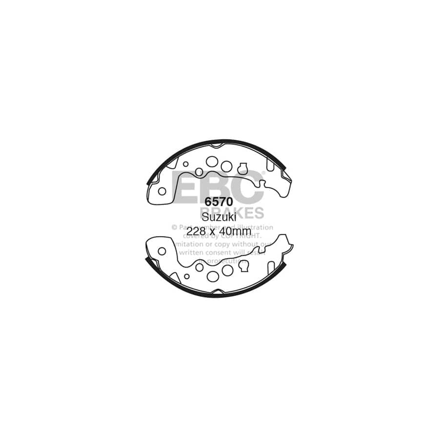 EBC 6570 Suzuki Grand Vitara Rear Brake Shoes 1 | Duco Car Parts UK Car Parts