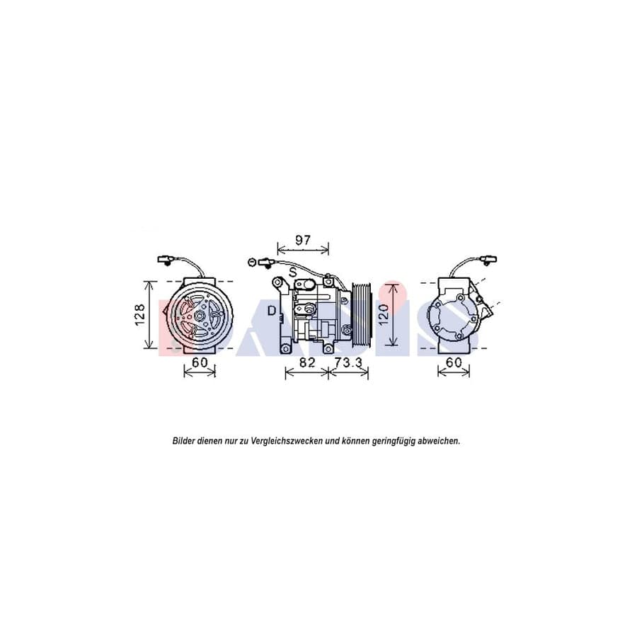 AKS Dasis 852627N Compressor, Air Conditioning For Toyota Hilux VII Pickup | Duco Car Parts UK