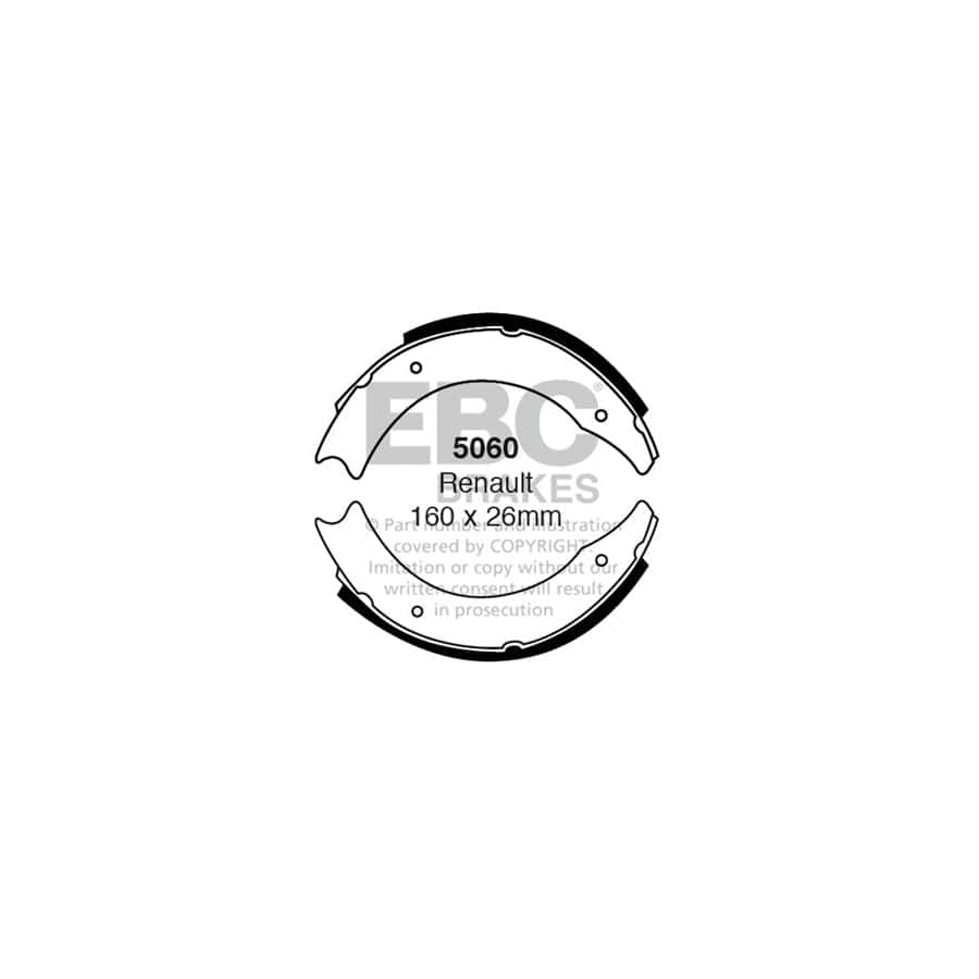 EBC 5060 Renault Rear Brake Shoes 1 | Duco Car Parts UK Car Parts