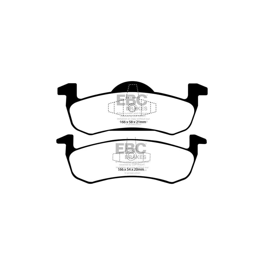 EBC PDKR321 Ford Lincoln Ultimax Rear Brake Pad & Plain Disc Kit (Inc. Expedition & Navigator) 2 | Duco Car Parts UK Car Parts