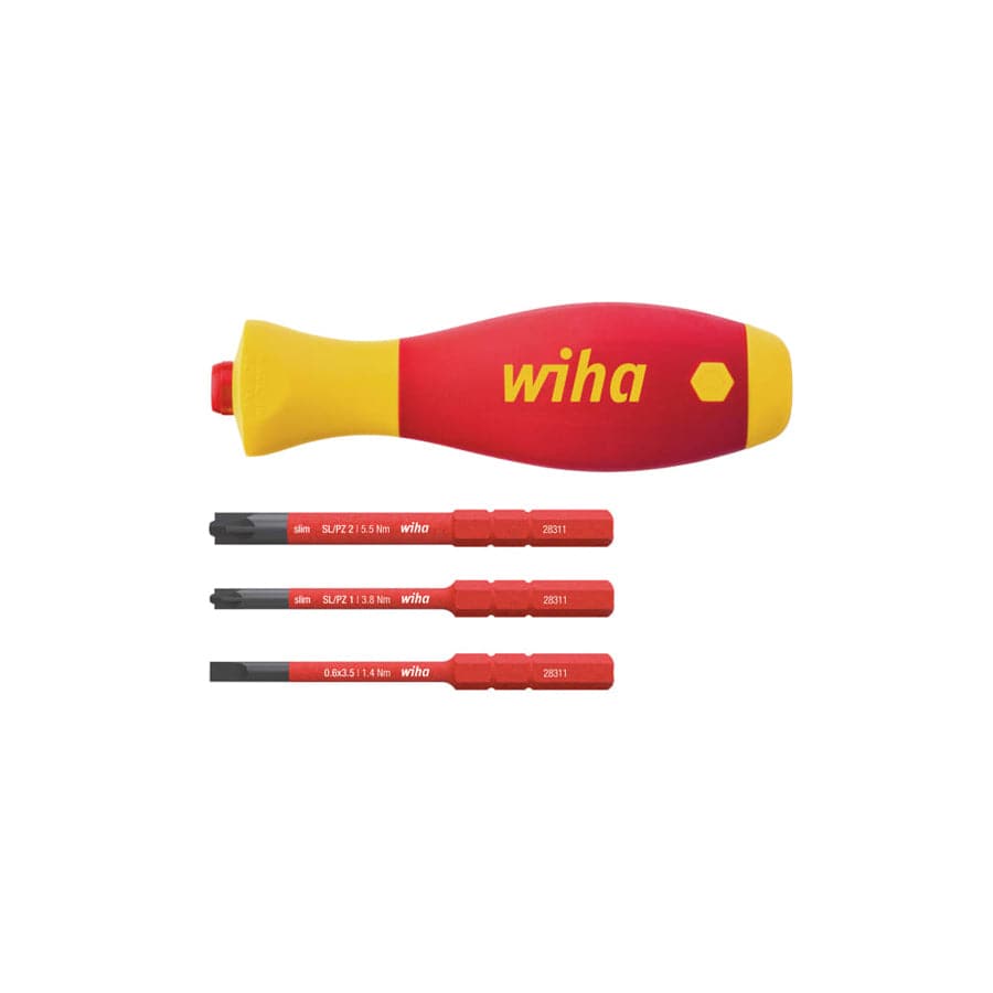 Wiha WHA43449 SoftFinish® electric slimVario Screwdriver Set, 4 Piece | Duco Car Parts UK