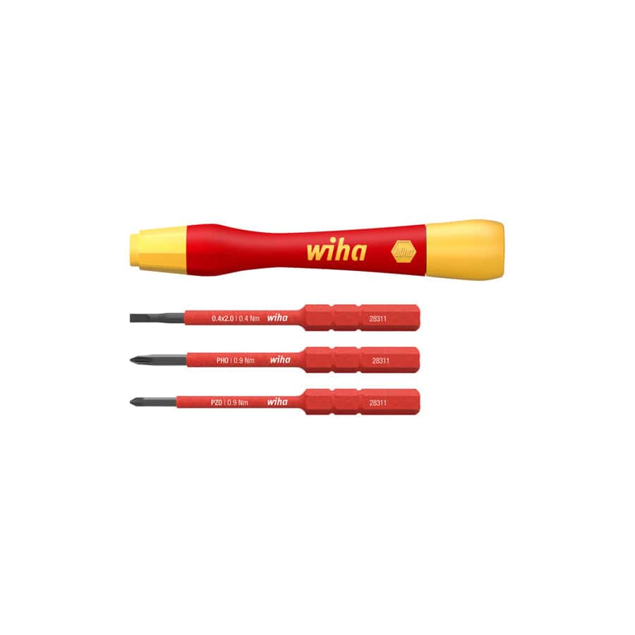 Wiha WHA43167 PicoFinish® slimVario® electric Fine Screwdriver Set, 4 Piece | Duco Car Parts UK
