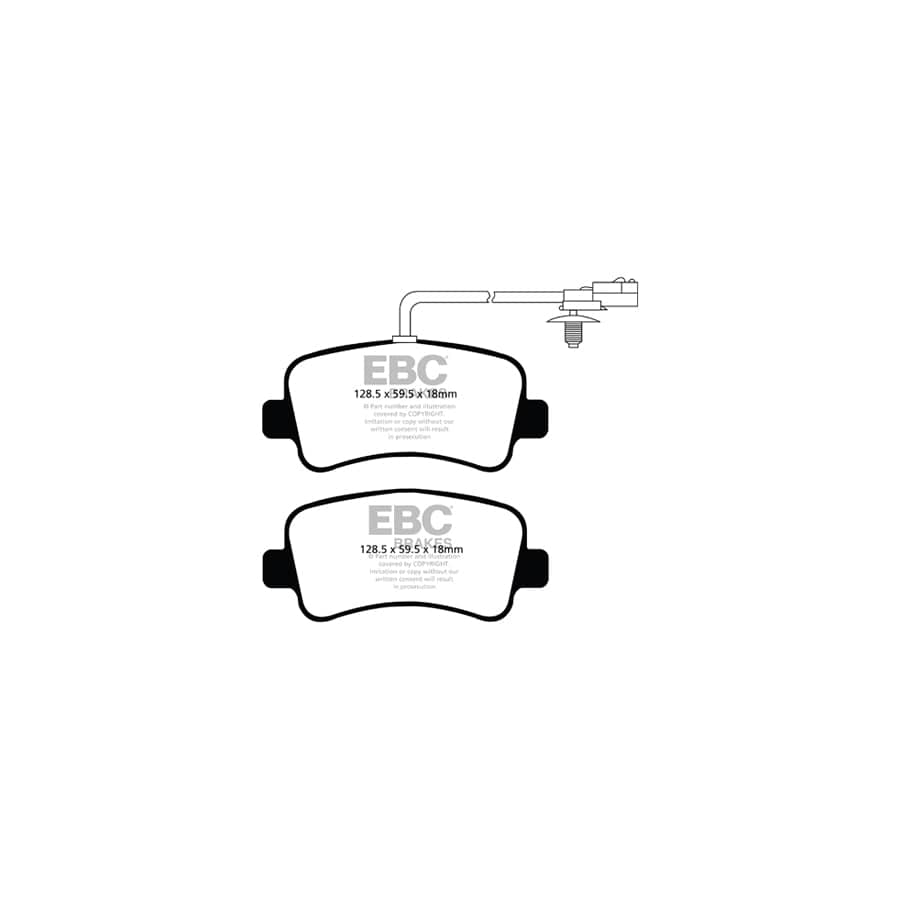 EBC PDKR684 Nissan Opel Renault Vauxhall Ultimax Rear Brake Pad & Plain Disc Kit 2 | Duco Car Parts UK Car Parts