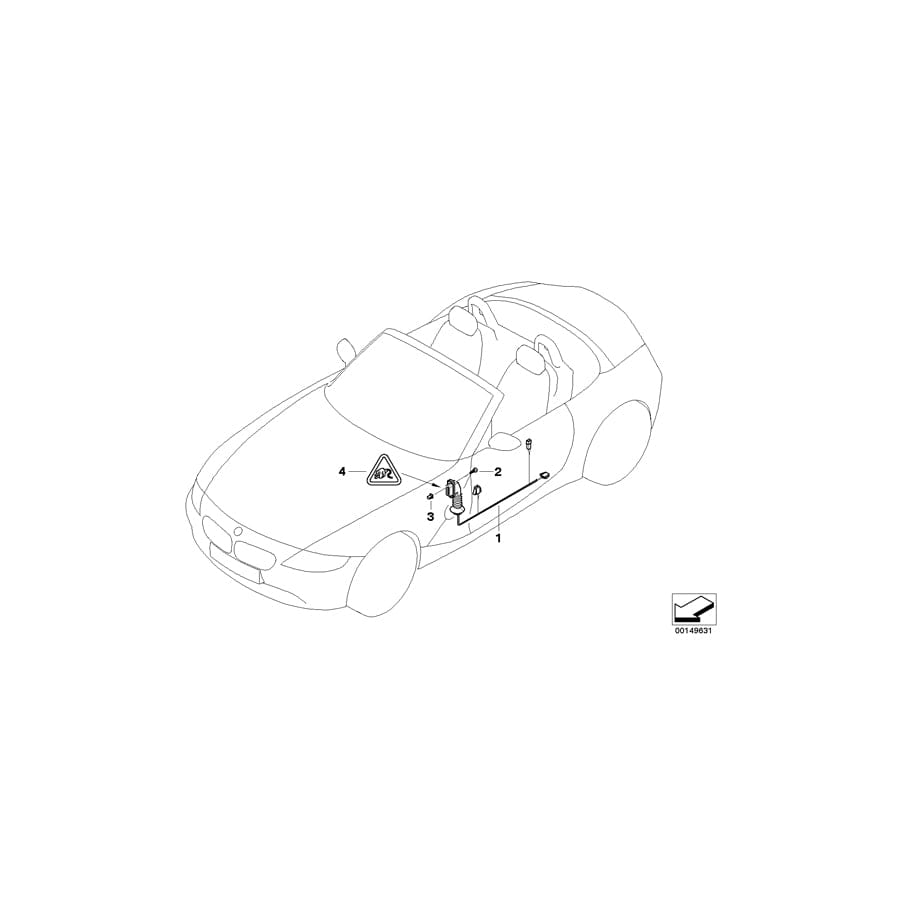 Genuine BMW 61126986987 E85 E86 Co-Driver'S Side Door Cable Harness (Inc. Z4 3.0si, Z4 2.5i & Z4 2.0i) | Duco Car Parts UK Car Parts
