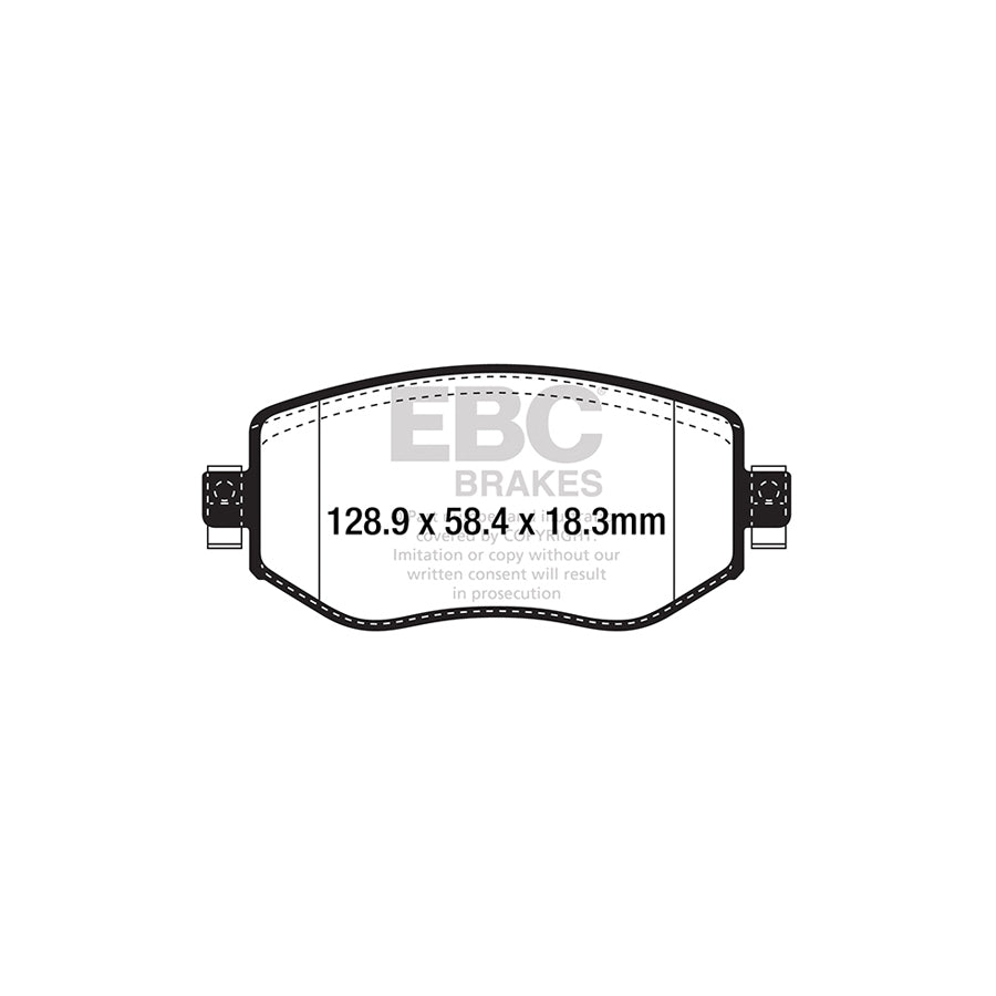 EBC PD13KF868 Renault Megane Yellowstuff Front Brake Pad & GD Disc Kit - Girling/TRW Caliper 2 | Duco Car Parts UK Car Parts