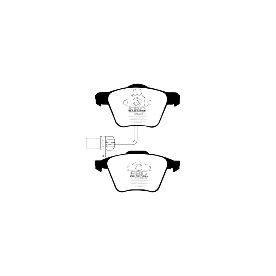 EBC PDKF153 Audi B7 A4 Ultimax Front Brake Pad & Plain Disc Kit - Girling/TRW Caliper 2 | Duco Car Parts UK Car Parts