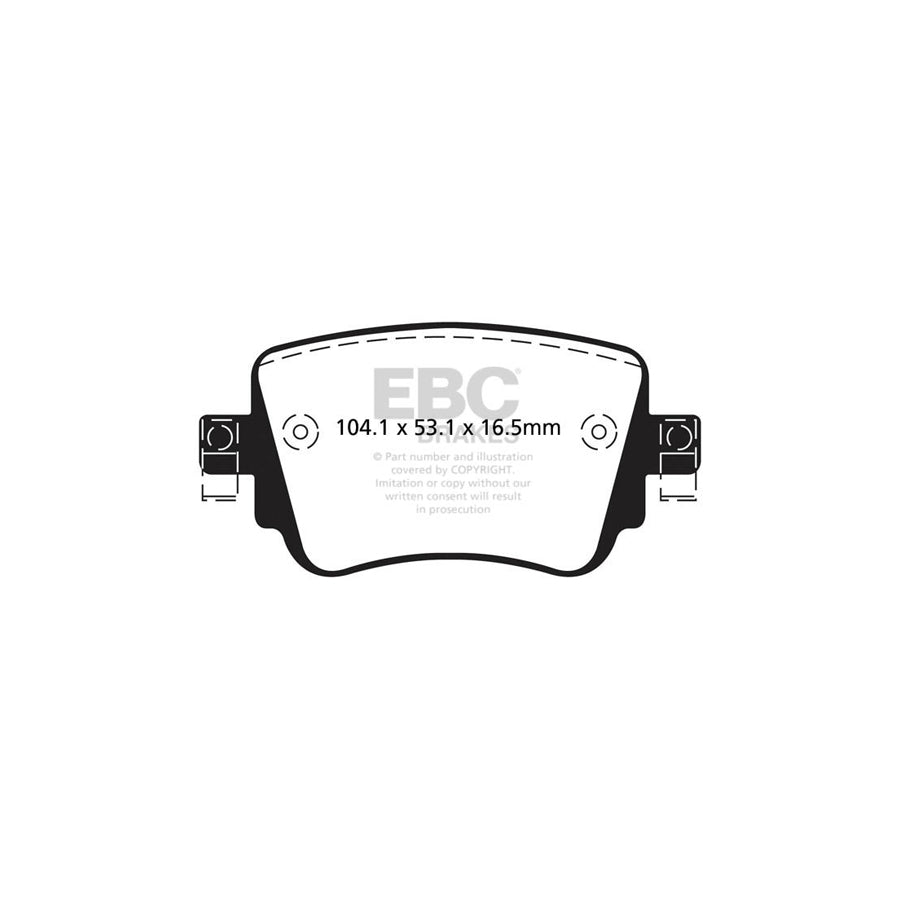 EBC PD07KR247 Skoda Octavia (5E) Redstuff Rear Brake Pad & USR Disc Kit - TRW Caliper 2 | Duco Car Parts UK Car Parts