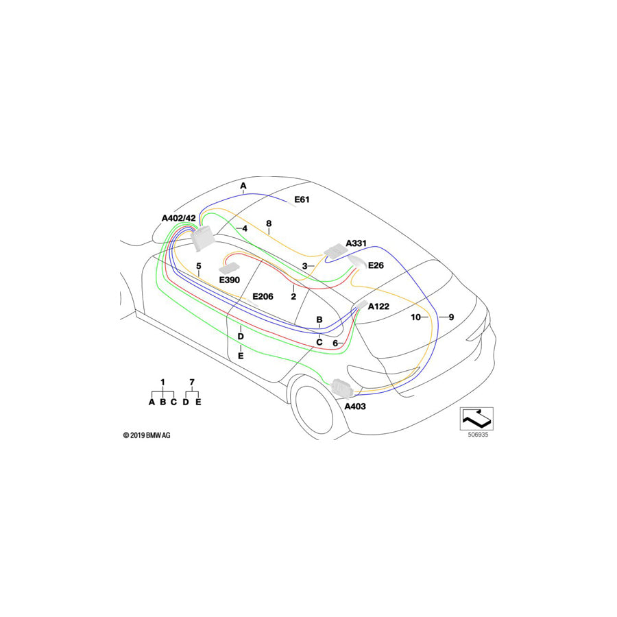 Genuine BMW 61119836545 F44 Antenna Line, Telephone L= 4227MM (Inc. M235iX, 218i & 220d) | Duco Car Parts UK