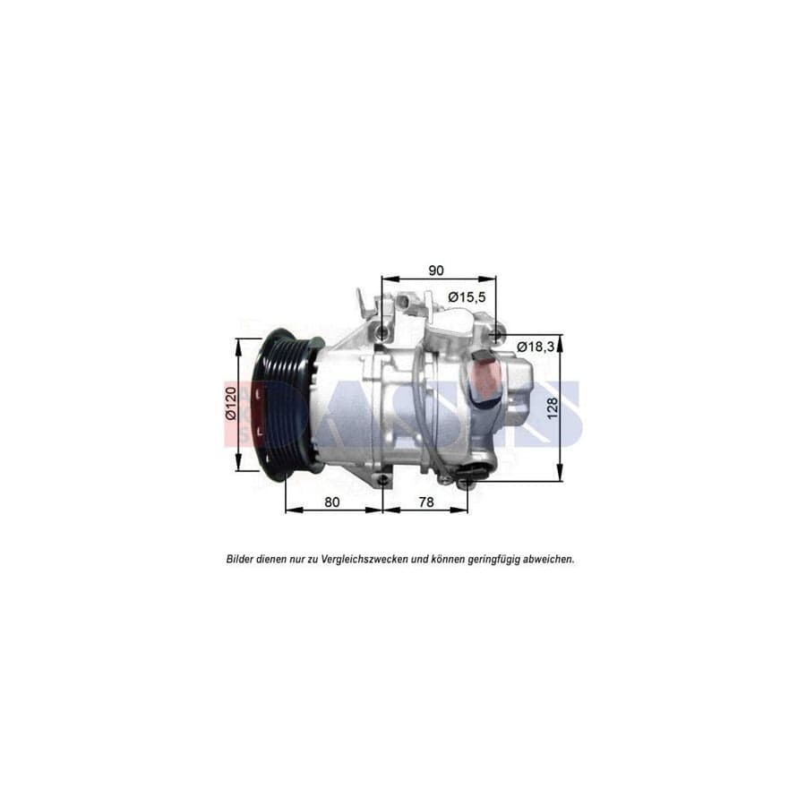 AKS Dasis 852678N Compressor, Air Conditioning For Toyota Yaris II Hatchback (Xp9) | Duco Car Parts UK