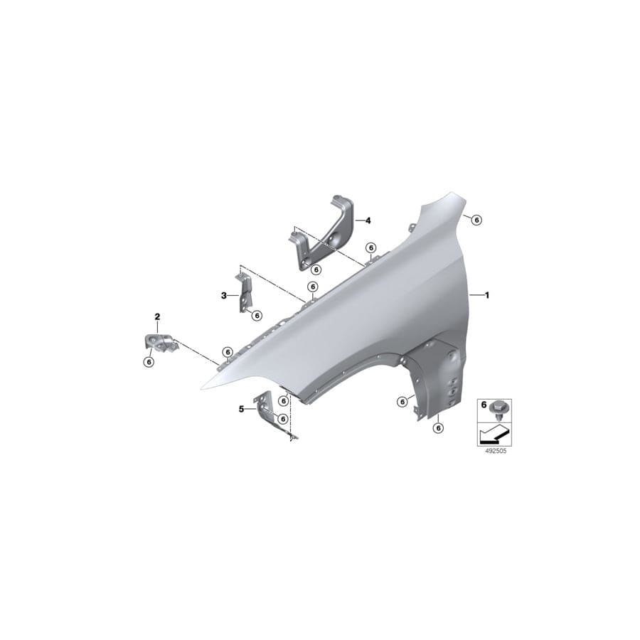 Genuine BMW 41007492370 G07 G05 G06 Side Panel Bracket, Front Right 3 (Inc. X7 M50dX, X5 M50dX & X5 30iX) | Duco Car Parts UK Car Parts