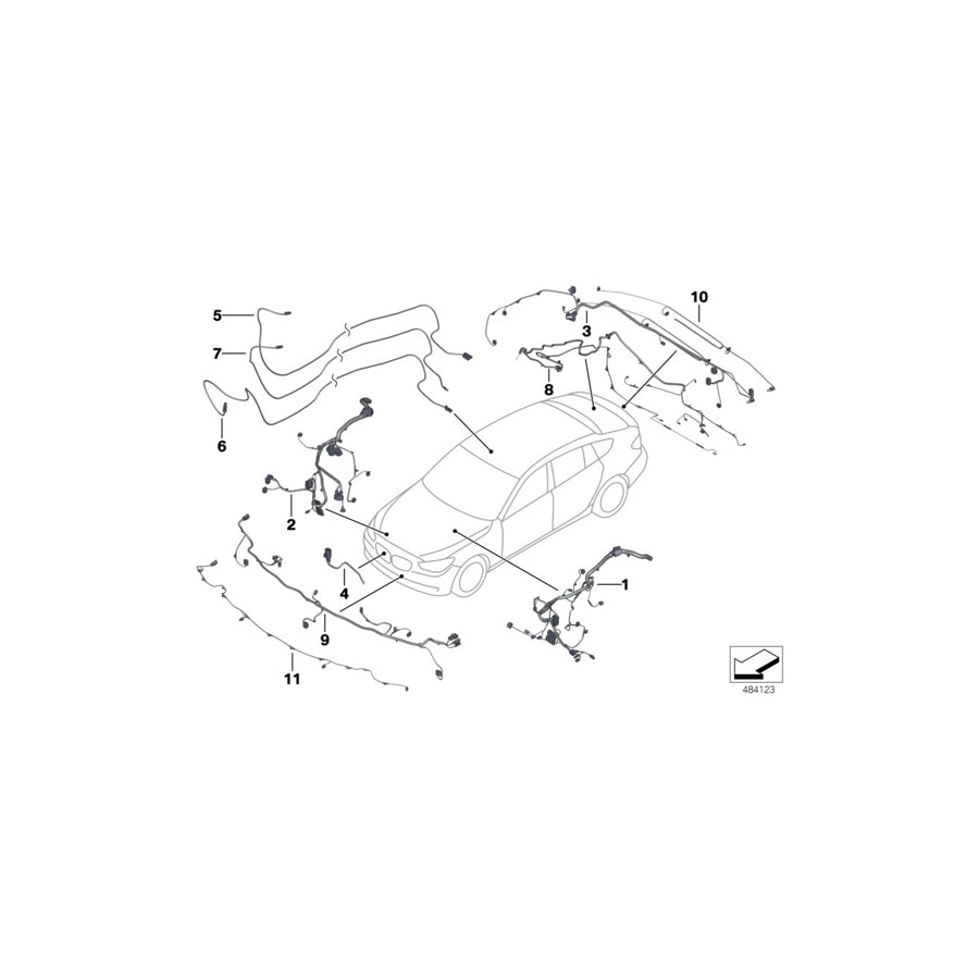 Genuine BMW 61119295114 F10 Rep. Wiring Harness For Electric Fan 800W/1000W (Inc. Hybrid 5, 535i & 535iX) | Duco Car Parts UK