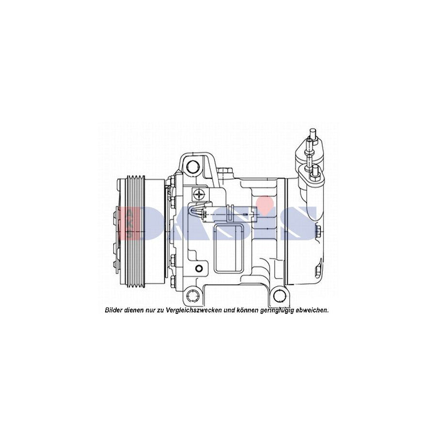 AKS Dasis 850418N Compressor, Air Conditioning For Peugeot 206 Sw (2E/K) | Duco Car Parts UK