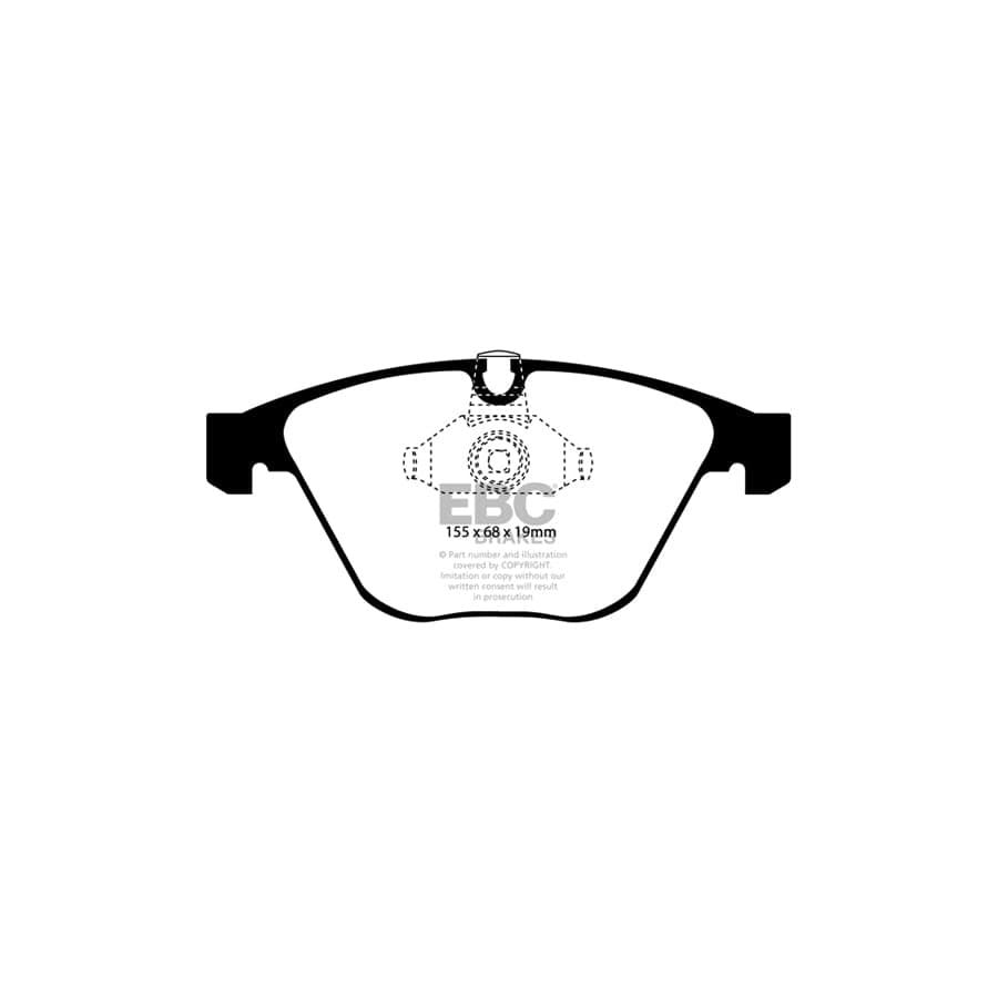 EBC PDKF2219 BMW E60 E63 E64 Ultimax Front Brake Pad & Plain Disc Kit - ATE Caliper 2 | Duco Car Parts UK Car Parts