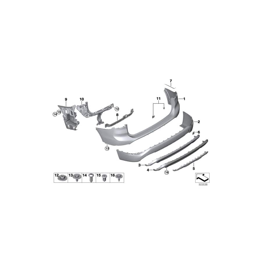 Genuine BMW 51127954259 F48 Cover Panel, Underride Guard, Rear SPORTLINE (Inc. X1 20i, X1 28i & X1 20dX) | Duco Car Parts UK Car Parts