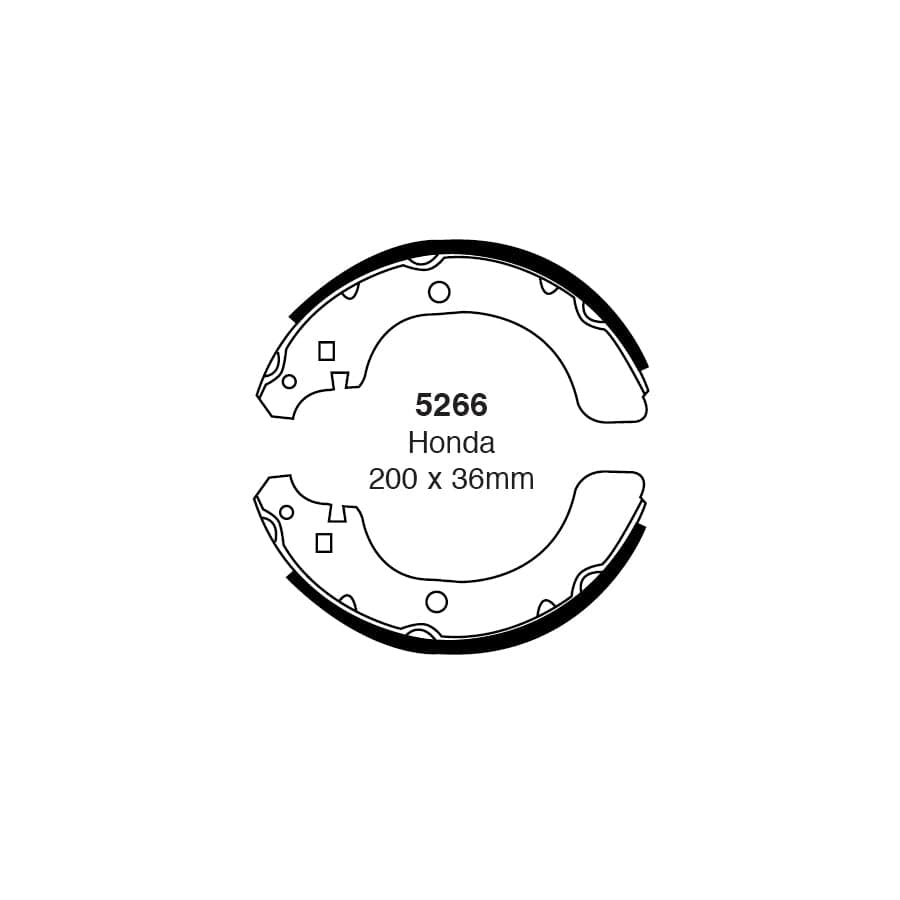 EBC 5266 Honda Civic Rear Brake Shoes 1 | Duco Car Parts UK Car Parts