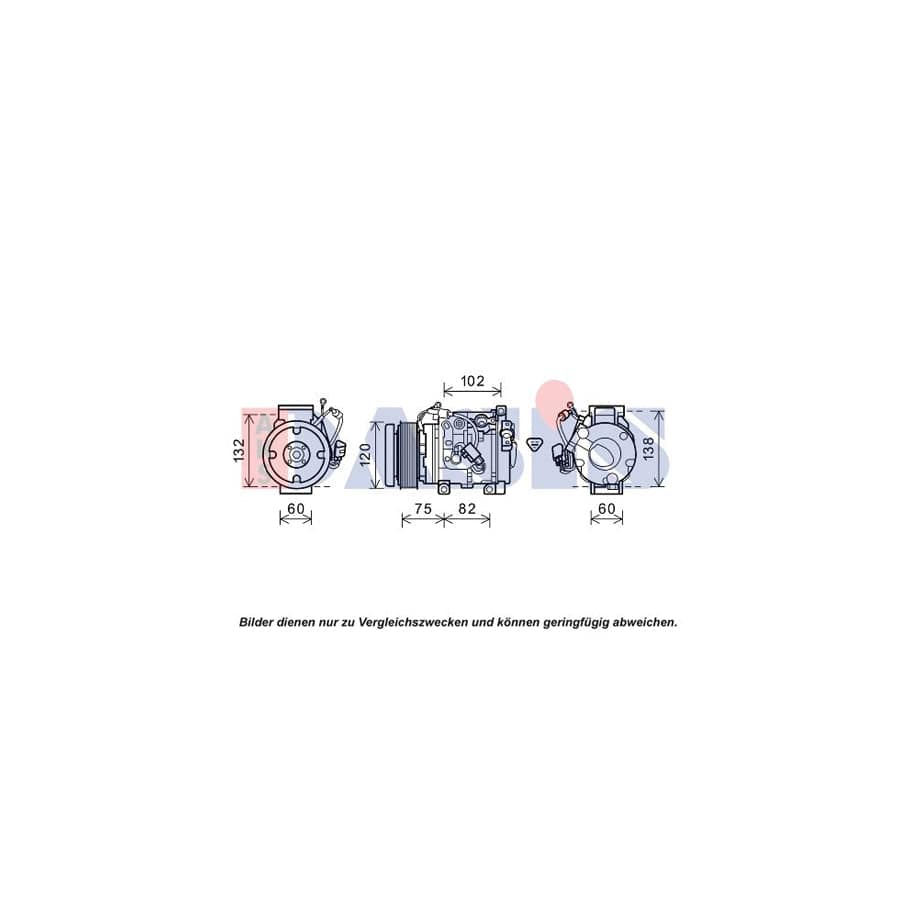 AKS Dasis 852699N Compressor, Air Conditioning | Duco Car Parts UK