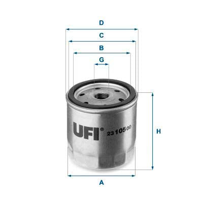 UFI 23.105.00 Oil Filter